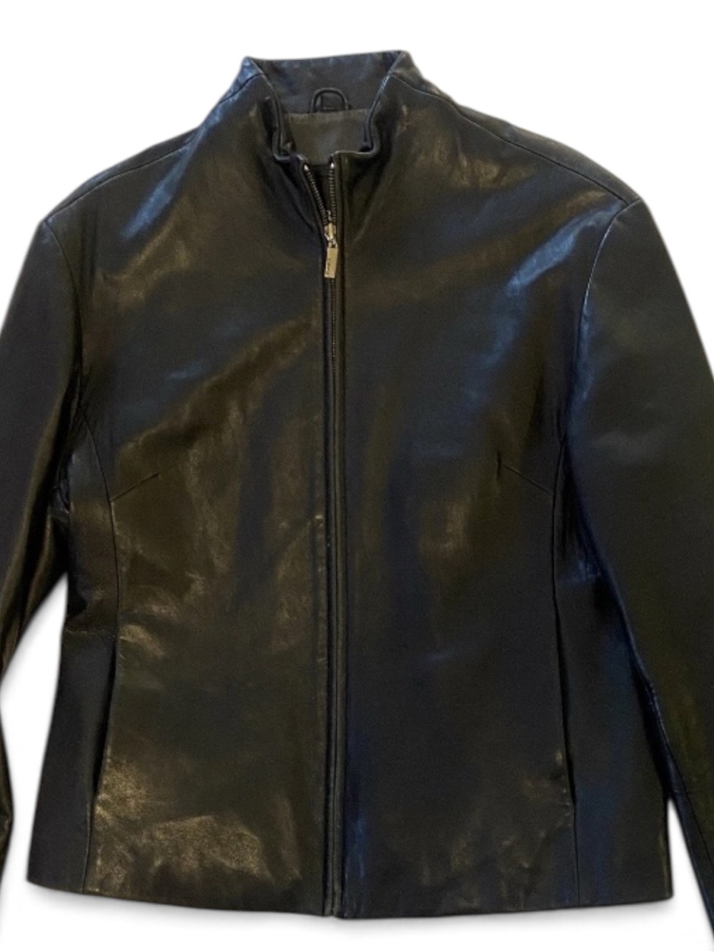 Trek Men's Black Genuine Soft Leather Jacket Coat Sz Large Vintage 90s New York